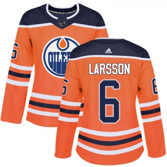Womens Adidas Edmonton Oilers 6 Adam Larsson Authentic Orange Home NHL Jersey Womens Adidas Edmonton Oilers 6 Adam Larsson Authentic Orange Home NHL Jersey