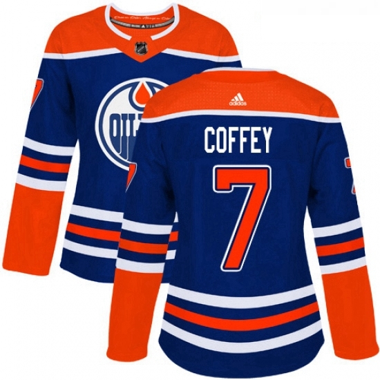 Womens Adidas Edmonton Oilers 7 Paul Coffey Authentic Royal Blue Alternate NHL Jersey Womens Adidas Edmonton Oilers 7 Paul Coffey Authentic Royal Blue Alternate NHL Jersey