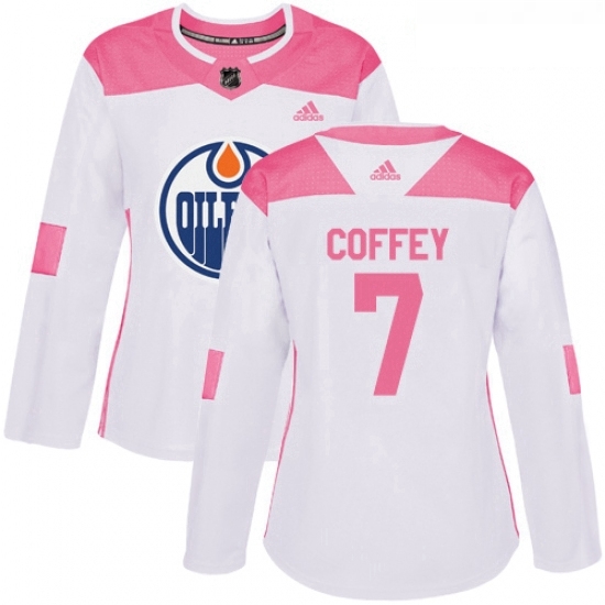 Womens Adidas Edmonton Oilers 7 Paul Coffey Authentic WhitePink Fashion NHL Jersey Womens Adidas Edmonton Oilers 7 Paul Coffey Authentic WhitePink Fashion NHL Jersey