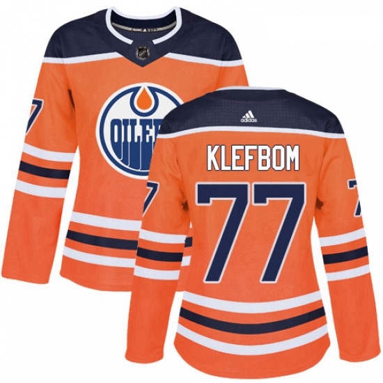 Womens Adidas Edmonton Oilers 77 Oscar Klefbom Authentic Orange Home NHL Jersey Womens Adidas Edmonton Oilers 77 Oscar Klefbom Authentic Orange Home NHL Jersey