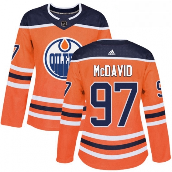 Womens Adidas Edmonton Oilers 97 Connor McDavid Authentic Orange Home NHL Jersey Womens Adidas Edmonton Oilers 97 Connor McDavid Authentic Orange Home NHL Jersey