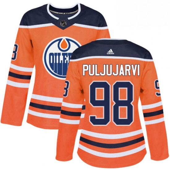 Womens Adidas Edmonton Oilers 98 Jesse Puljujarvi Authentic Orange Home NHL Jersey Womens Adidas Edmonton Oilers 98 Jesse Puljujarvi Authentic Orange Home NHL Jersey