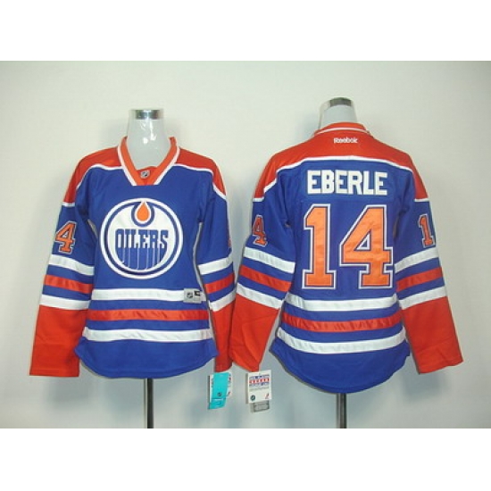 women Edmonton Oilers #14 Jordan Eberle Jerseys LT blue women Edmonton Oilers #14 Jordan Eberle Jerseys LT blue