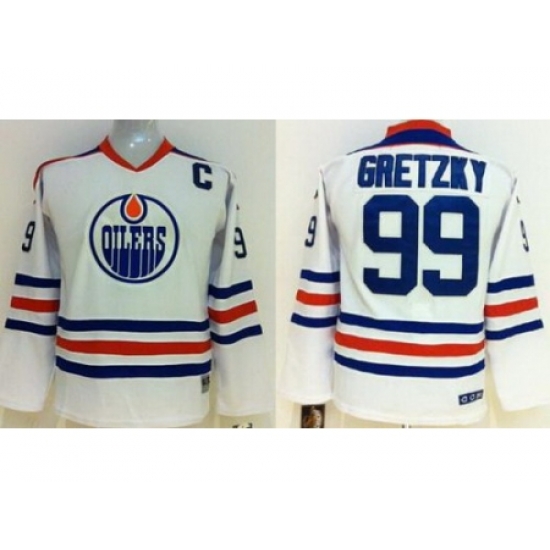 Kids Edmonton Oilers 99 Wayne Gretzky White NHL Jerseys Kids Edmonton Oilers 99 Wayne Gretzky White NHL Jerseys