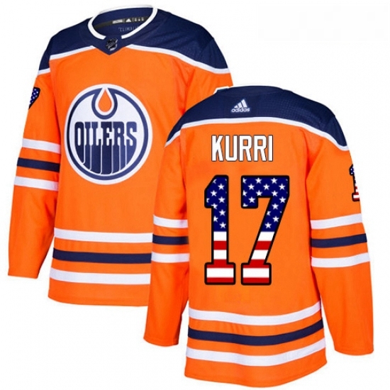 Youth Adidas Edmonton Oilers 17 Jari Kurri Authentic Orange USA Flag Fashion NHL Jersey Youth Adidas Edmonton Oilers 17 Jari Kurri Authentic Orange USA Flag Fashion NHL Jersey