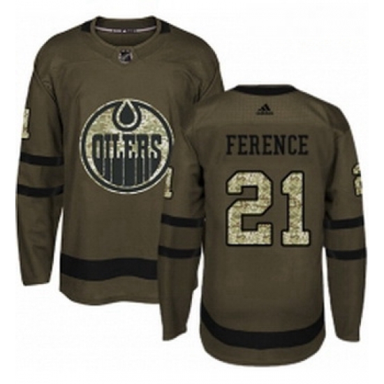 Youth Adidas Edmonton Oilers 21 Andrew Ference Authentic Green Salute to Service NHL Jersey Youth Adidas Edmonton Oilers 21 Andrew Ference Authentic Green Salute to Service NHL Jersey