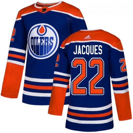 Youth Adidas Edmonton Oilers 22 Jean Francois Jacques Authentic Royal Blue Alternate NHL Jersey Youth Adidas Edmonton Oilers 22 Jean Francois Jacques Authentic Royal Blue Alternate NHL Jersey