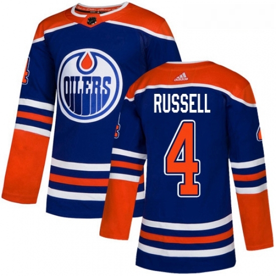 Youth Adidas Edmonton Oilers 4 Kris Russell Authentic Royal Blue Alternate NHL Jersey Youth Adidas Edmonton Oilers 4 Kris Russell Authentic Royal Blue Alternate NHL Jersey