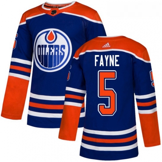 Youth Adidas Edmonton Oilers 5 Mark Fayne Authentic Royal Blue Alternate NHL Jersey Youth Adidas Edmonton Oilers 5 Mark Fayne Authentic Royal Blue Alternate NHL Jersey