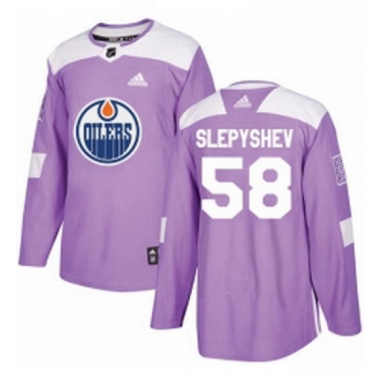 Youth Adidas Edmonton Oilers 58 Anton Slepyshev Authentic Purple Fights Cancer Practice NHL Jersey Youth Adidas Edmonton Oilers 58 Anton Slepyshev Authentic Purple Fights Cancer Practice NHL Jersey