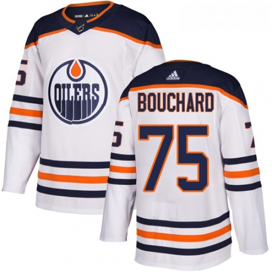 Youth Adidas Edmonton Oilers 75 Evan Bouchard Authentic White Away NHL Jersey Youth Adidas Edmonton Oilers 75 Evan Bouchard Authentic White Away NHL Jersey