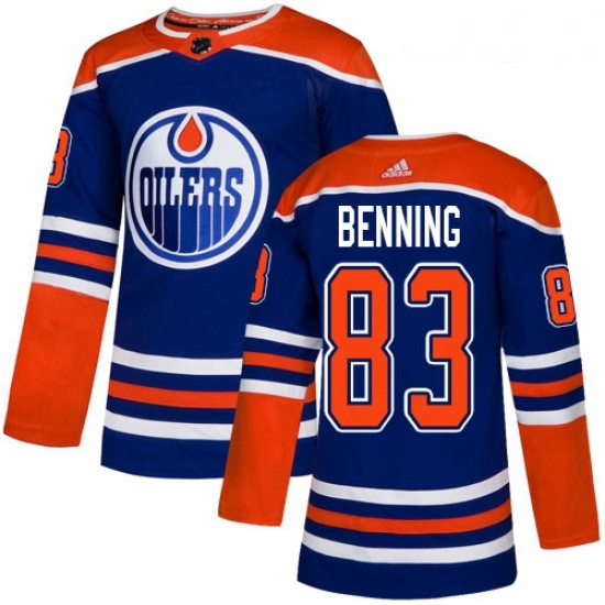 Youth Adidas Edmonton Oilers 83 Matt Benning Authentic Royal Blue Alternate NHL Jersey Youth Adidas Edmonton Oilers 83 Matt Benning Authentic Royal Blue Alternate NHL Jersey