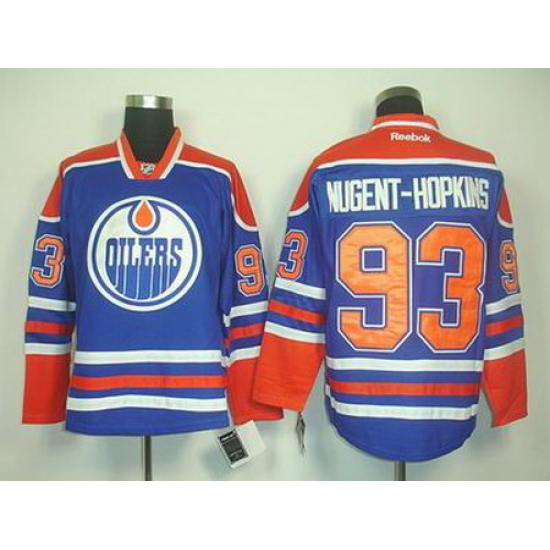 Youth Edmonton Oilers #93 Ryan Nugent-Hopkins Royal Blue Jersey Youth Edmonton Oilers #93 Ryan Nugent-Hopkins Royal Blue Jersey