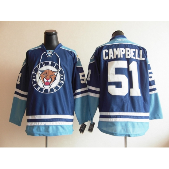 Florida Panthers 51 Brian Campbell Blue NHL Jerseys Florida Panthers 51 Brian Campbell Blue NHL Jerseys