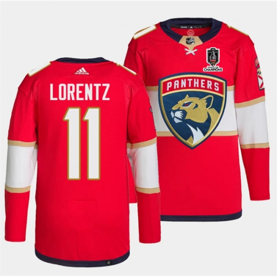 Men Florida Panthers 11 Steven Lorentz Red Home 2024 Stanley Cup Champions Stitched Jersey Men Florida Panthers 11 Steven Lorentz Red Home 2024 Stanley Cup Champions Stitched Jersey