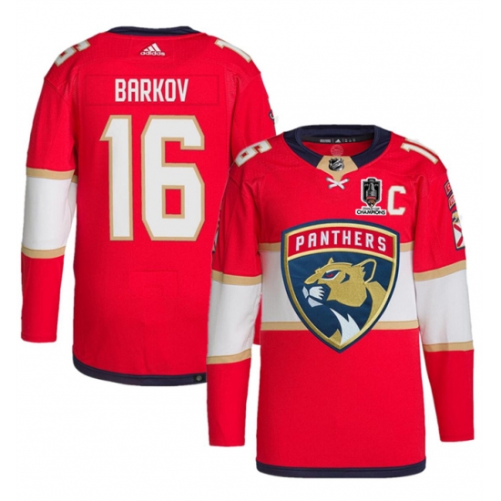 Men Florida Panthers 16 Aleksander Barkov Red Home 2024 Stanley Cup Champions Stitched Jersey Men Florida Panthers 16 Aleksander Barkov Red Home 2024 Stanley Cup Champions Stitched Jersey