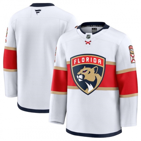 Men Florida Panthers Blank White 2024 25 Away Stitched Hockey Jersey Men Florida Panthers Blank White 2024 25 Away Stitched Hockey Jersey