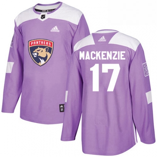 Mens Adidas Florida Panthers 17 Derek MacKenzie Authentic Purple Fights Cancer Practice NHL Jersey Mens Adidas Florida Panthers 17 Derek MacKenzie Authentic Purple Fights Cancer Practice NHL Jersey