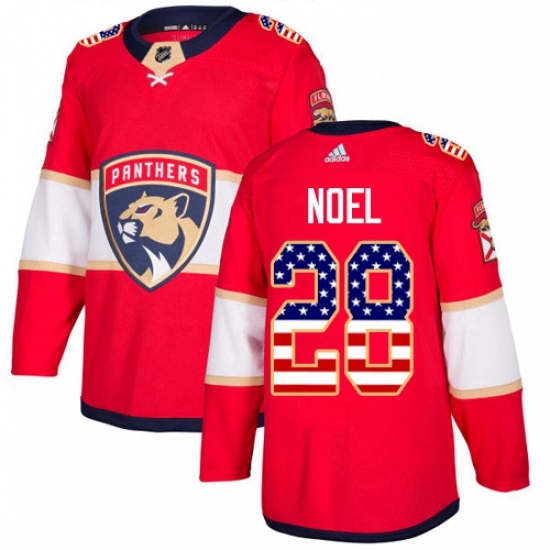 Mens Adidas Florida Panthers 28 Serron Noel Authentic Red USA Flag Fashion NHL Jersey Mens Adidas Florida Panthers 28 Serron Noel Authentic Red USA Flag Fashion NHL Jersey