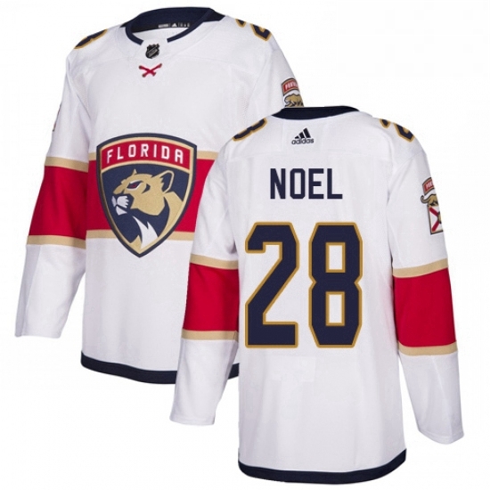 Mens Adidas Florida Panthers 28 Serron Noel Authentic White Away NHL Jersey Mens Adidas Florida Panthers 28 Serron Noel Authentic White Away NHL Jersey