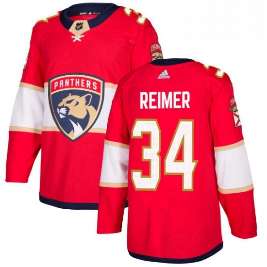 Mens Adidas Florida Panthers 34 James Reimer Authentic Red Home NHL Jersey Mens Adidas Florida Panthers 34 James Reimer Authentic Red Home NHL Jersey
