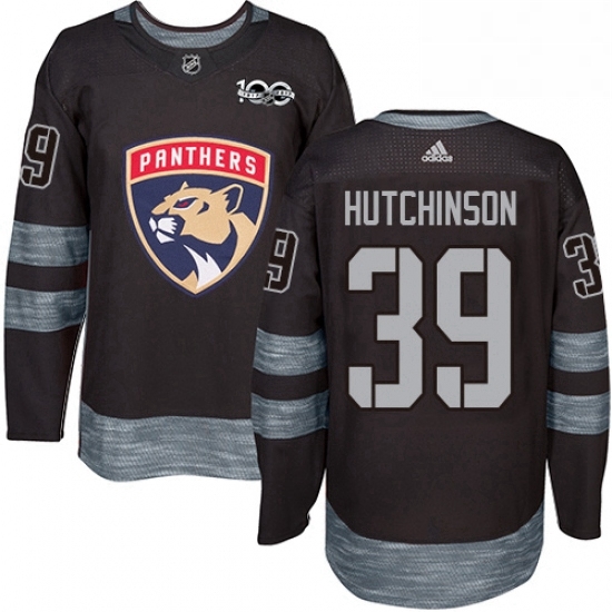 Mens Adidas Florida Panthers 39 Michael Hutchinson Authentic Black 1917 2017 100th Anniversary NHL Jersey Mens Adidas Florida Panthers 39 Michael Hutchinson Authentic Black 1917 2017 100th Anniversary NHL Jersey