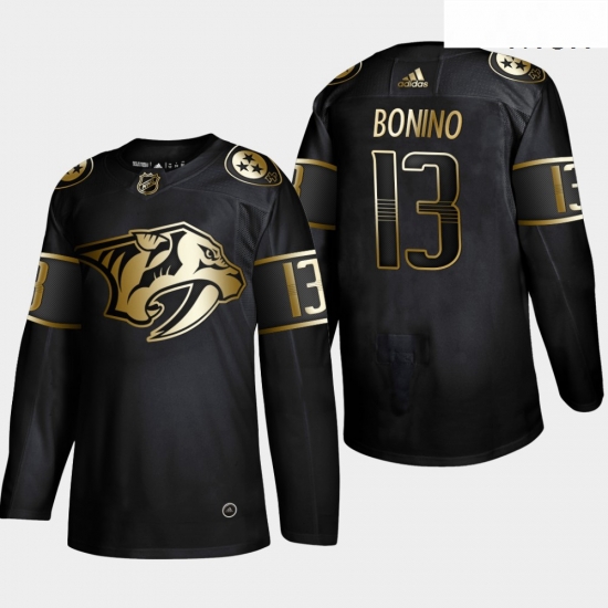 Panthers 13 Nick Bonino Black Gold Adidas Jersey Panthers 13 Nick Bonino Black Gold Adidas Jersey