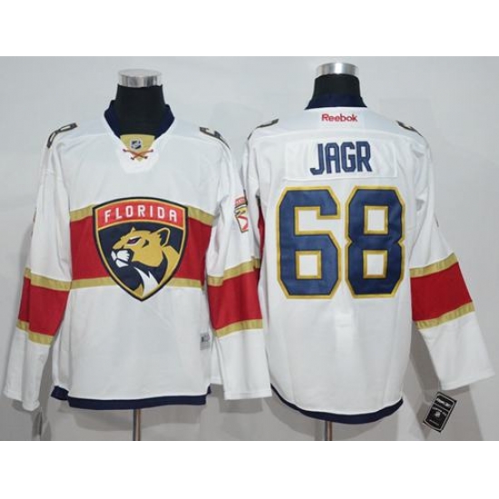 Panthers #68 Jaromir Jagr White Road Stitched NHL Jersey Panthers #68 Jaromir Jagr White Road Stitched NHL Jersey