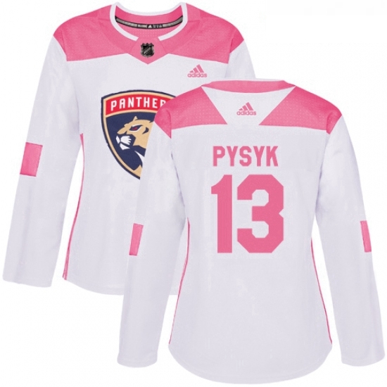 Womens Adidas Florida Panthers 13 Mark Pysyk Authentic WhitePink Fashion NHL Jersey Womens Adidas Florida Panthers 13 Mark Pysyk Authentic WhitePink Fashion NHL Jersey