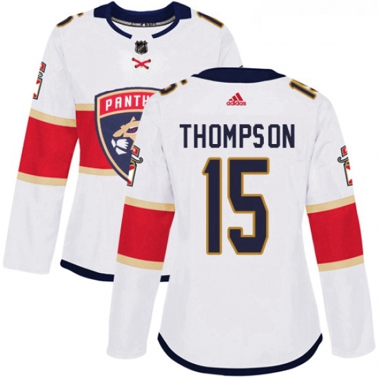 Womens Adidas Florida Panthers 15 Paul Thompson Authentic White Away NHL Jersey Womens Adidas Florida Panthers 15 Paul Thompson Authentic White Away NHL Jersey