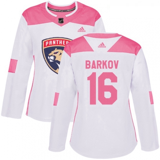 Womens Adidas Florida Panthers 16 Aleksander Barkov Authentic WhitePink Fashion NHL Jersey Womens Adidas Florida Panthers 16 Aleksander Barkov Authentic WhitePink Fashion NHL Jersey