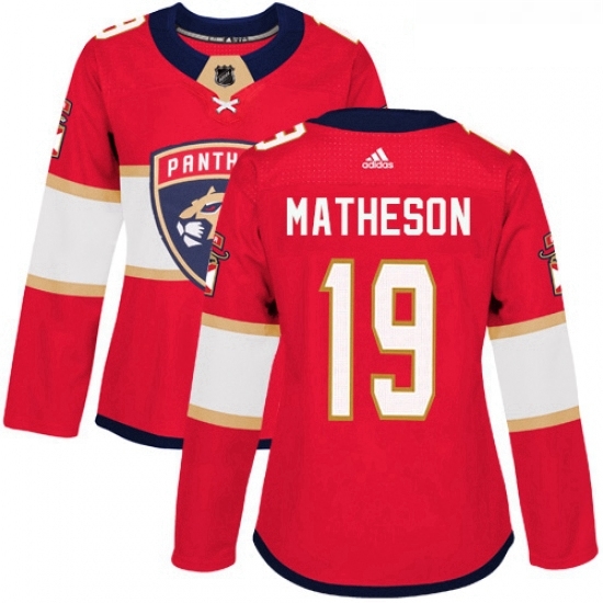 Womens Adidas Florida Panthers 19 Michael Matheson Premier Red Home NHL Jersey Womens Adidas Florida Panthers 19 Michael Matheson Premier Red Home NHL Jersey