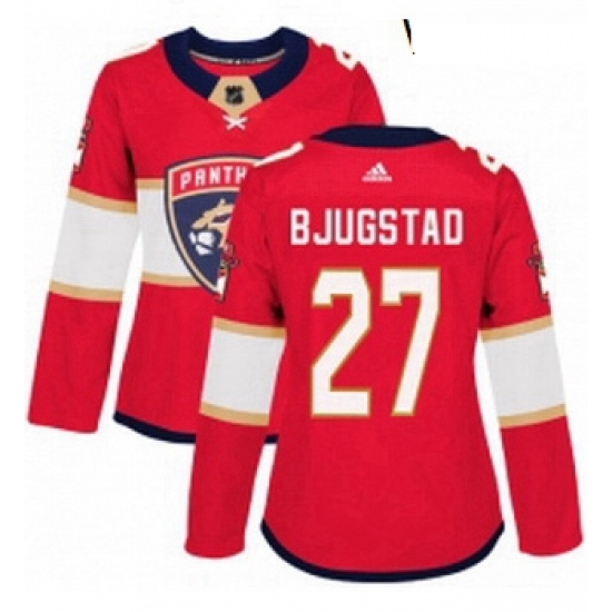 Womens Adidas Florida Panthers 27 Nick Bjugstad Authentic Red Home NHL Jersey Womens Adidas Florida Panthers 27 Nick Bjugstad Authentic Red Home NHL Jersey
