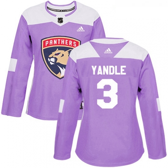 Womens Adidas Florida Panthers 3 Keith Yandle Authentic Purple Fights Cancer Practice NHL Jersey Womens Adidas Florida Panthers 3 Keith Yandle Authentic Purple Fights Cancer Practice NHL Jersey