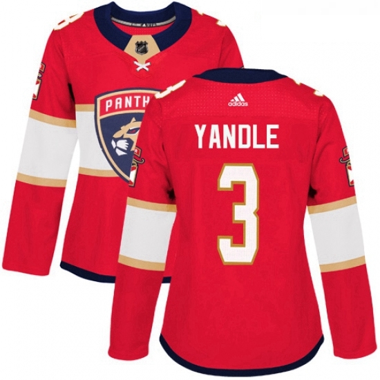 Womens Adidas Florida Panthers 3 Keith Yandle Authentic Red Home NHL Jersey Womens Adidas Florida Panthers 3 Keith Yandle Authentic Red Home NHL Jersey