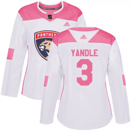 Womens Adidas Florida Panthers 3 Keith Yandle Authentic WhitePink Fashion NHL Jersey Womens Adidas Florida Panthers 3 Keith Yandle Authentic WhitePink Fashion NHL Jersey