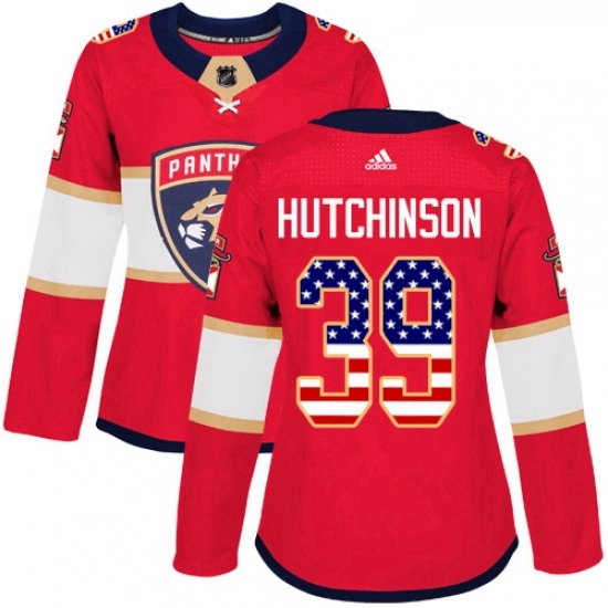 Womens Adidas Florida Panthers 39 Michael Hutchinson Authentic Red USA Flag Fashion NHL Jersey Womens Adidas Florida Panthers 39 Michael Hutchinson Authentic Red USA Flag Fashion NHL Jersey