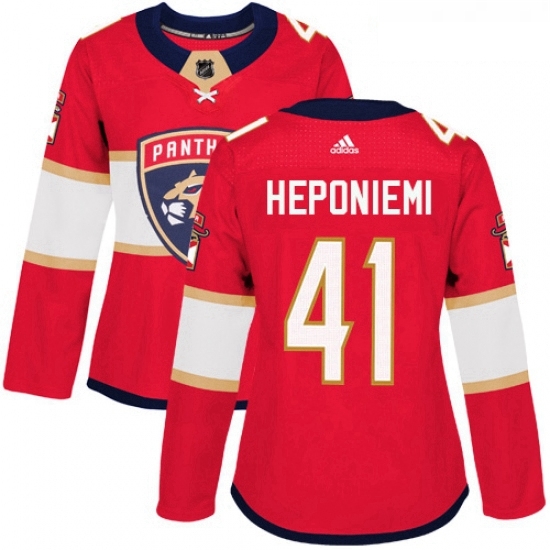 Womens Adidas Florida Panthers 41 Aleksi Heponiemi Authentic Red Home NHL Jersey Womens Adidas Florida Panthers 41 Aleksi Heponiemi Authentic Red Home NHL Jersey