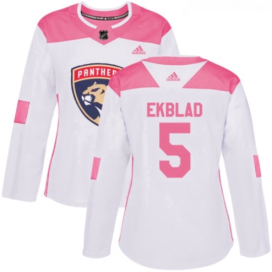 Womens Adidas Florida Panthers 5 Aaron Ekblad Authentic WhitePink Fashion NHL Jersey Womens Adidas Florida Panthers 5 Aaron Ekblad Authentic WhitePink Fashion NHL Jersey