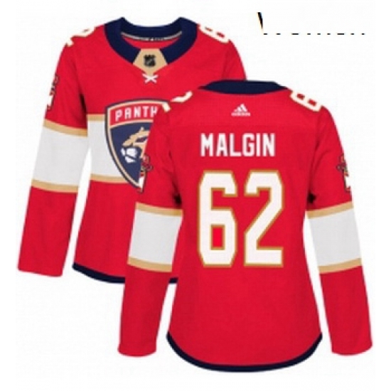 Womens Adidas Florida Panthers 62 Denis Malgin Premier Red Home NHL Jersey Womens Adidas Florida Panthers 62 Denis Malgin Premier Red Home NHL Jersey