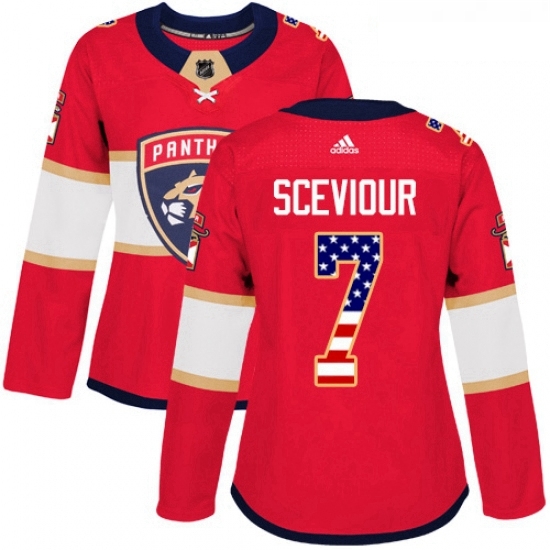 Womens Adidas Florida Panthers 7 Colton Sceviour Authentic Red USA Flag Fashion NHL Jersey Womens Adidas Florida Panthers 7 Colton Sceviour Authentic Red USA Flag Fashion NHL Jersey