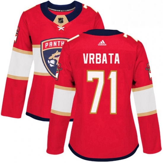 Womens Adidas Florida Panthers 71 Radim Vrbata Authentic Red Home NHL Jersey Womens Adidas Florida Panthers 71 Radim Vrbata Authentic Red Home NHL Jersey