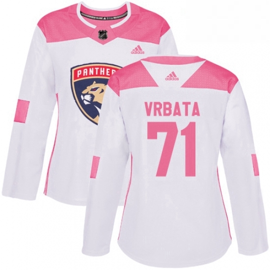 Womens Adidas Florida Panthers 71 Radim Vrbata Authentic WhitePink Fashion NHL Jersey Womens Adidas Florida Panthers 71 Radim Vrbata Authentic WhitePink Fashion NHL Jersey