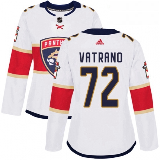 Womens Adidas Florida Panthers 72 Frank Vatrano Authentic White Away NHL Jersey Womens Adidas Florida Panthers 72 Frank Vatrano Authentic White Away NHL Jersey