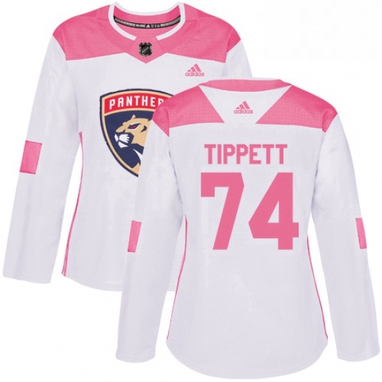 Womens Adidas Florida Panthers 74 Owen Tippett Authentic WhitePink Fashion NHL Jersey Womens Adidas Florida Panthers 74 Owen Tippett Authentic WhitePink Fashion NHL Jersey