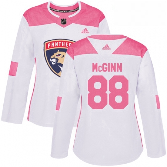 Womens Adidas Florida Panthers 88 Jamie McGinn Authentic WhitePink Fashion NHL Jersey Womens Adidas Florida Panthers 88 Jamie McGinn Authentic WhitePink Fashion NHL Jersey