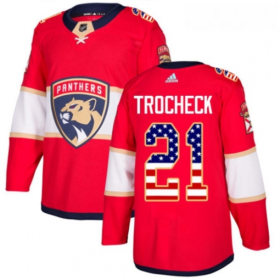 Youth Adidas Florida Panthers 21 Vincent Trocheck Authentic Red USA Flag Fashion NHL Jersey Youth Adidas Florida Panthers 21 Vincent Trocheck Authentic Red USA Flag Fashion NHL Jersey