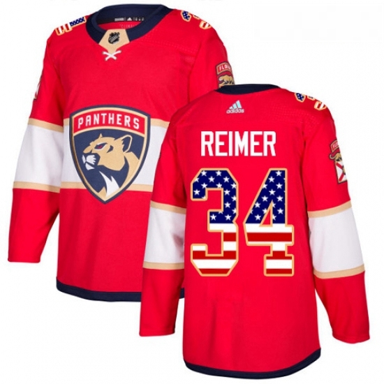 Youth Adidas Florida Panthers 34 James Reimer Authentic Red USA Flag Fashion NHL Jersey Youth Adidas Florida Panthers 34 James Reimer Authentic Red USA Flag Fashion NHL Jersey