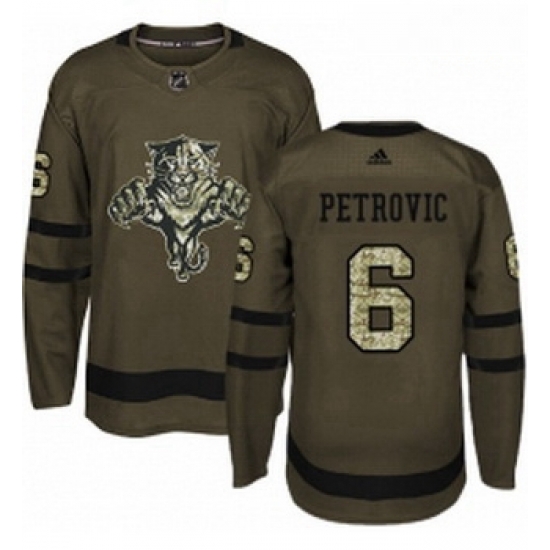 Youth Adidas Florida Panthers 6 Alex Petrovic Authentic Green Salute to Service NHL Jersey Youth Adidas Florida Panthers 6 Alex Petrovic Authentic Green Salute to Service NHL Jersey