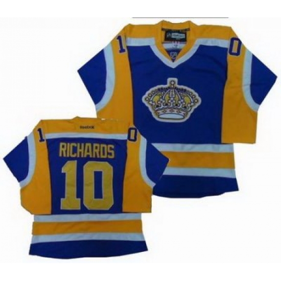 Los Angeles Kings 10# Mike Richards yellow purple jersey Los Angeles Kings 10# Mike Richards yellow purple jersey